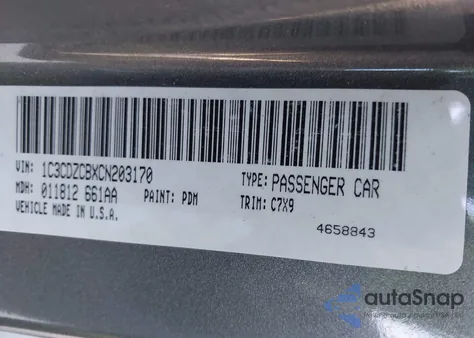 2012 Dodge Avenger Sxt z USA, uszkodzony, nr VIN 1C3CDZCBXCN203170